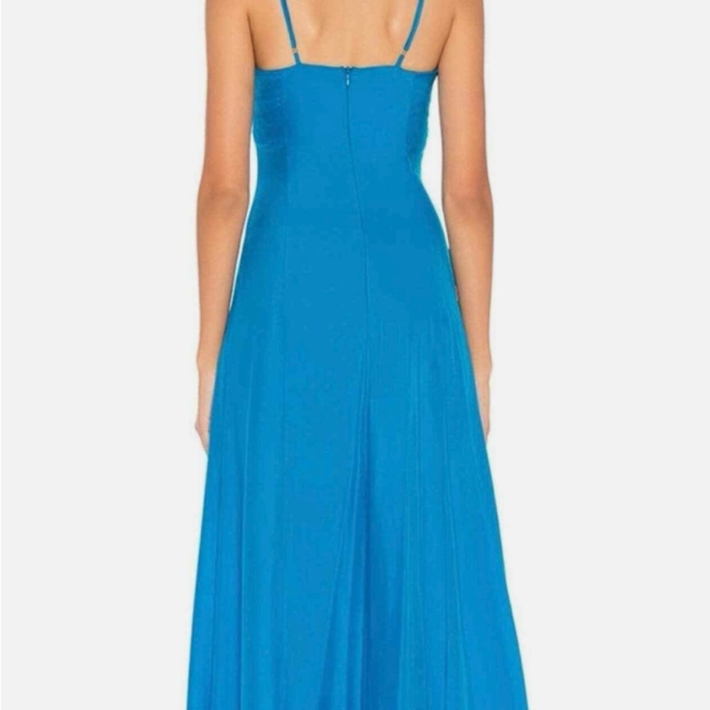 Amanda Uprichard Blue Silk Maxi Dress - Size S - Picture 2 of 14